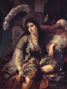 Ange Tissier Algerian Woman and her slave Spain oil painting artist